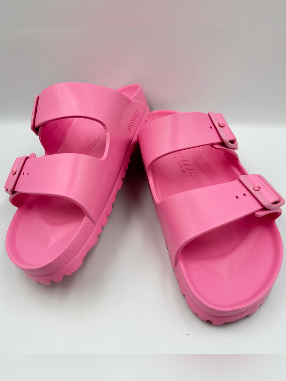 Birkenstock Arizona EVA Slide Narrow Fit Candy Pink Women 9 Men 7 EU 40 Straps